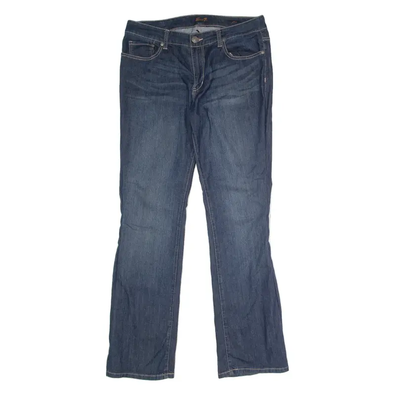 7 FOR ALL MANKIND Womens Jeans Blue Regular Bootcut Stone Wash W34 L34