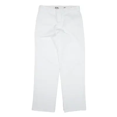 DICKIES 874 Workwear Trousers White Regular Straight Mens W32 L32