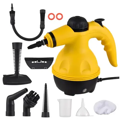 Pressurized Handheld Steam Cleaner, 12 Accessories, 150ML Large Capacity, Multi-Surface Deep Clean, Floors, Cars, Grout, Upho...