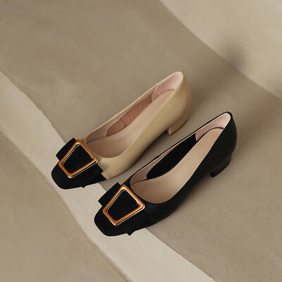 CHIKO Souzan Square Toe Block Heels Pumps Shoes