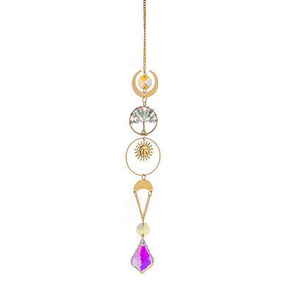 Glass Leaf Hanging Suncatcher Prism Ornament