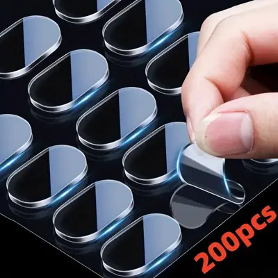 Double Sided Adhesive Tape, 200pcs Waterproof Transparent Adhesive Tape, Multifunctional Adhesive Tape for Home Decor, Poste...