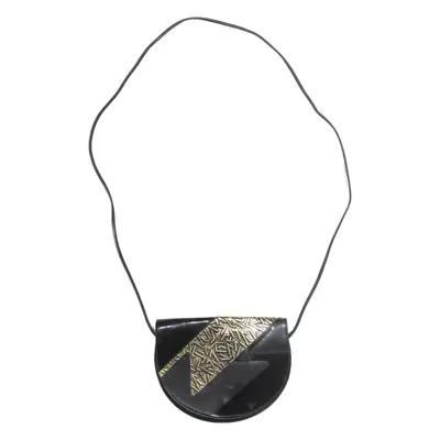 Womens Crossbody Bag Black Leather 90s