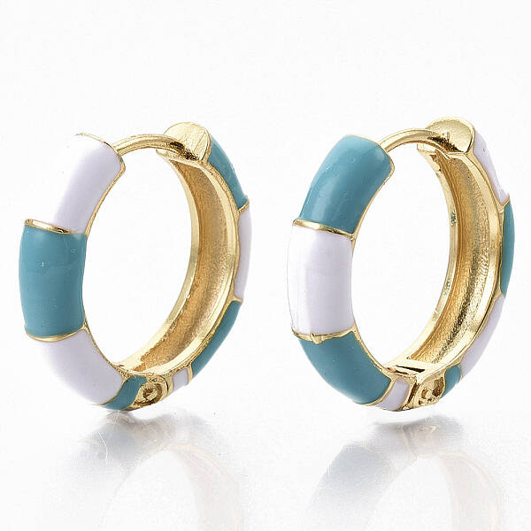 Brass Huggie Hoop Earrings