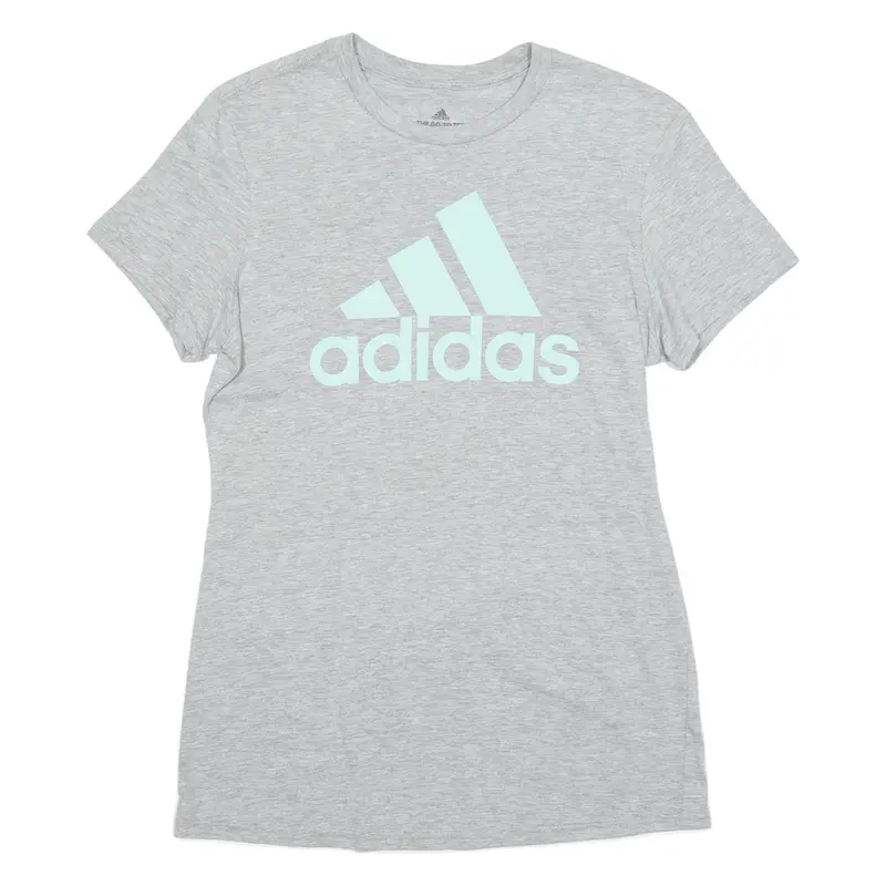 ADIDAS Womens T-Shirt Grey Crew Neck M