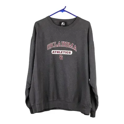 Oklahoma Athletics Starter College Sweatshirt - Small Grey Cotton Blend