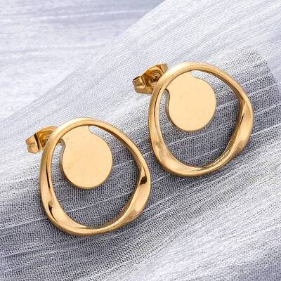 Ion Plating(IP)  304 Stainless Steel Stud Earrings