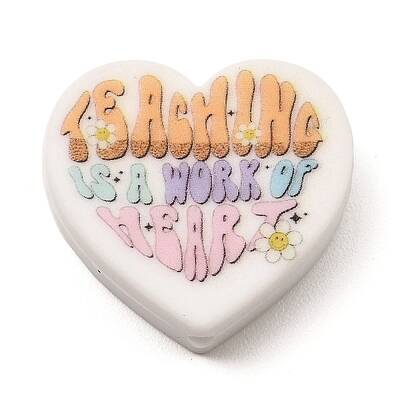 Heart Silicone Focal Beads