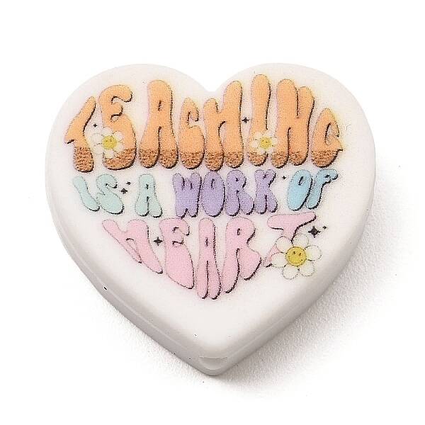 Heart Silicone Focal Beads