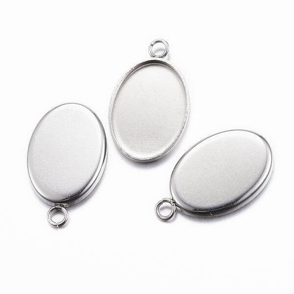 Non-Tarnish 304 Stainless Steel Pendant Cabochon Settings