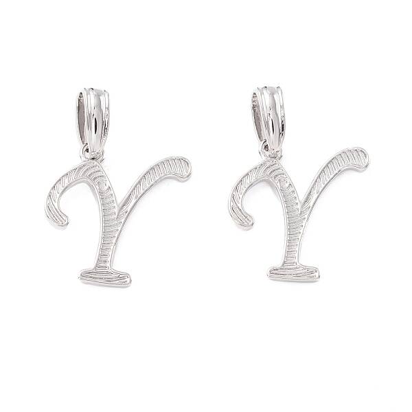 Rack Plating Eco-Friendly Brass Letter Pendants