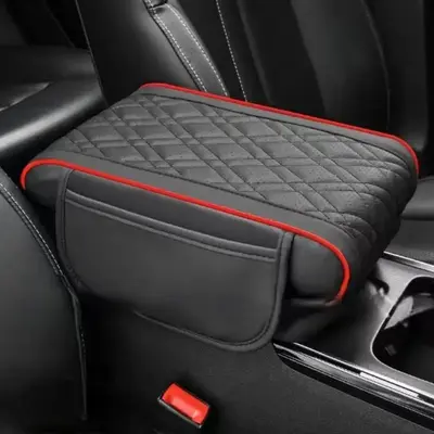 Car Armrest Pad, PU Leather Car Armrest Protector, Universal Car Armrest Cover, Auto Interior Accessories for Men and Women