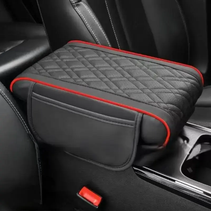 Car Armrest Pad, PU Leather Car Armrest Protector, Universal Car Armrest Cover, Auto Interior Accessories for Men and Women
