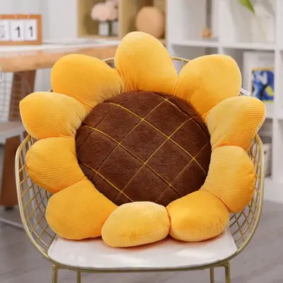 Sunflower Shaped Cushion, 1 Count Plush Tatami Bay Window Pillow For Couch Decor, Cute Pillow For Living Room Bed Sofa Couch ...