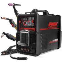 Puwu Plasma Cutter Welder Gas MIG/Gasless MIG/Lift TIG/Stick/CUT 5 in 1 Aluminum Welding Machine with 110V/220V Dual Voltage,...