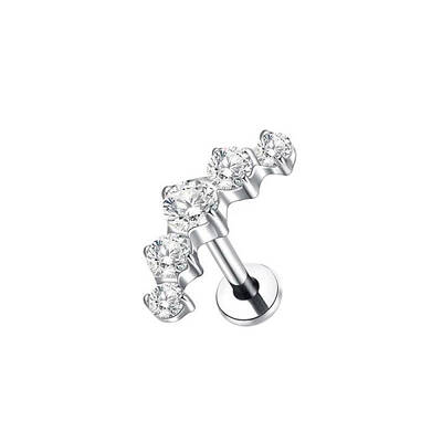 304 Stainless Steel Cubic Zirconia Cartilage Earrings