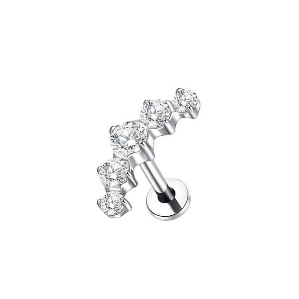 304 Stainless Steel Cubic Zirconia Cartilage Earrings