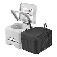 VEVOR Portable Toilet for Camping, Porta Potty with 3.2 Gal Waste Tank & 3.2 Gal Flush Tank, Push-Button Pressurized Flush Co...
