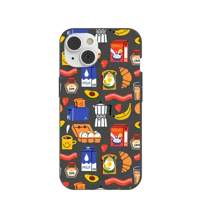 Black Breakfast Time iPhone 14/16e Case