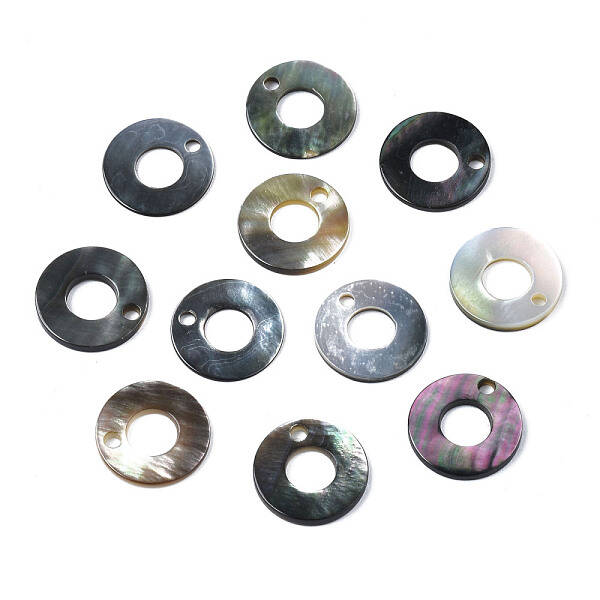 Natural Black Lip Shell Charms