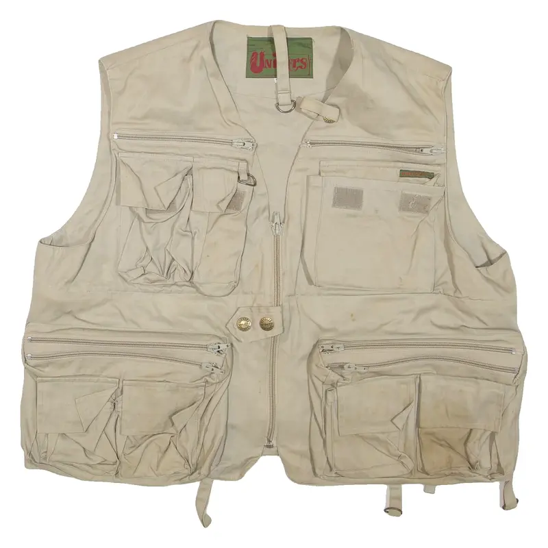 UNIVERS Utility Mens Gilet Beige XL
