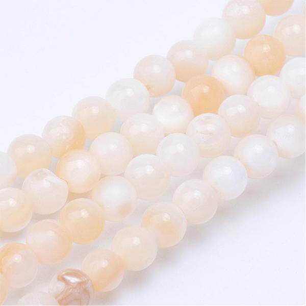 Natural Freshwater Shell Bead Strands