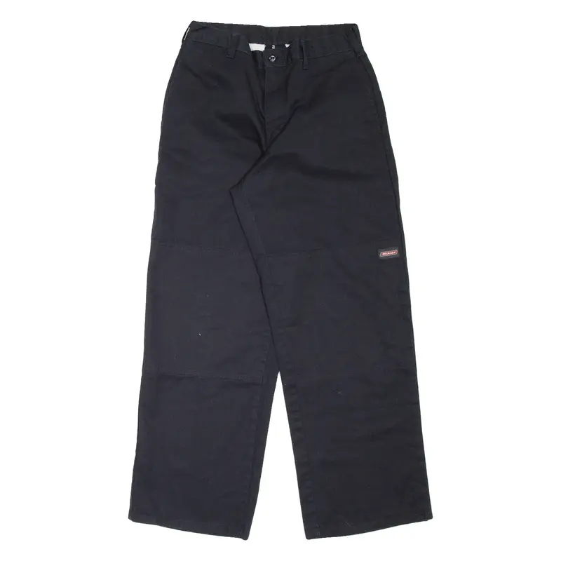 DICKIES Workwear Womens Trousers Black Loose Straight W27 L30