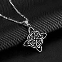 Witch Cross Knot Necklace Creative All-match Witch Amulet Celtic Knot Necklace Holiday Gift