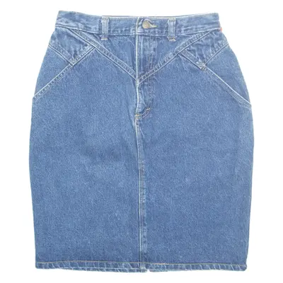 Womens Straight Skirt Blue Knee Length Denim S