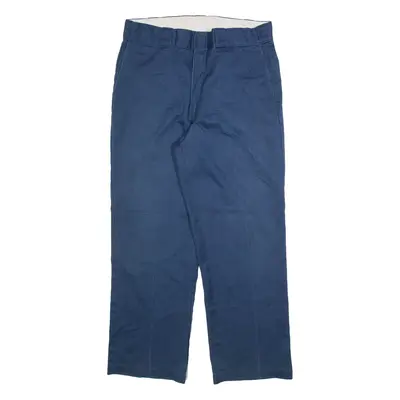 DICKIES Mens Trousers Blue Regular Straight W34 L30