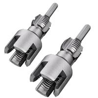 1/2'' and 3/4'' Water Pipe Internal and External Integrated Threader, Electric Drill Compatible 2 in 1 PVC Pipe Threader Kit,...