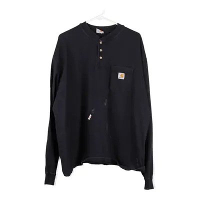Carhartt Long Sleeve T-Shirt - Large Black Cotton Blend