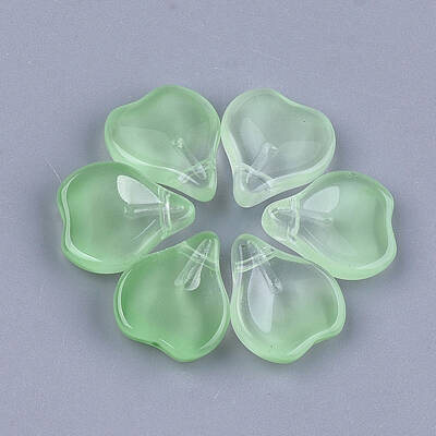 Transparent Spray Painted Glass Pendants