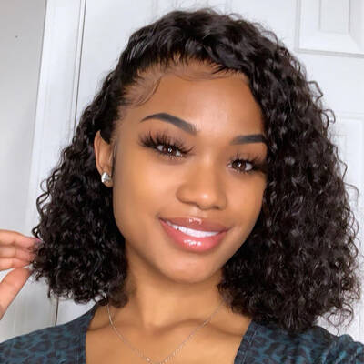 Water Wave Short Bob Lace Front Wig / BGM Hair