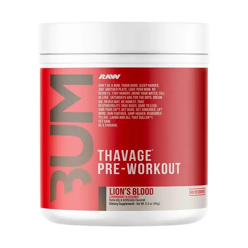 Raw CBUM Thavage Preworkout 40srv - Dietary Supplement for Fitness and Workout