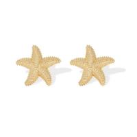 Tewiky Posts Starfish Statement Earrings for Women | Chunky Ocean Starfish Stud Earrings | Hypoallergenic Jewelry For Summer