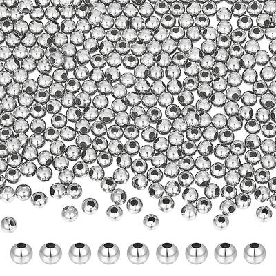 304 Stainless Steel Hollow Round Seamed Beads