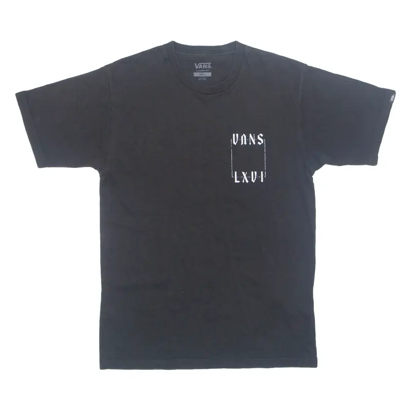 VANS Snake Mens T-Shirt Black Crew Neck S