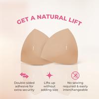 BOOMBA Invisible Lift - Patented Sticky Fashion Bra Inserts Prevents Nipple Slips No Sewing Required Low Cut Tops Womenswear
