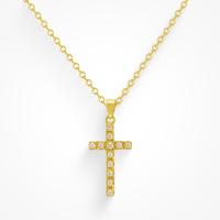 Evry Jewels Don't Cross Me 2.0 Necklace – Long CZ Cross Pendant Necklace for Layering – Statement Faith-Inspired Jewelry