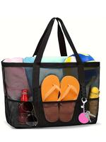 Casual Travel Beach Bag, Multi-functional Beach Bag, Simple Design Tote Shoulder Bag for Women & Men, Trendy Versatile High-q...