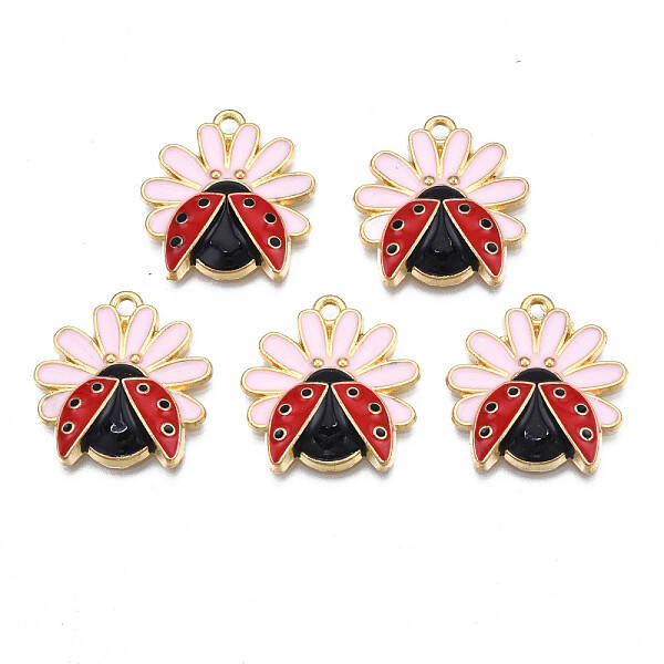 Rack Plating Alloy Enamel Pendants