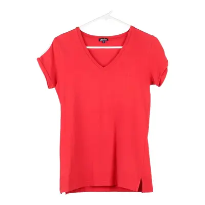 Ellesse V-neck Top - Medium Red Cotton
