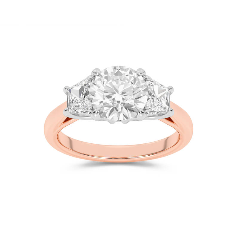 Amara Chand Lab Grown Round Diamond Engagement Ring | 10K Rose Gold 3 1/4  CT. TW.