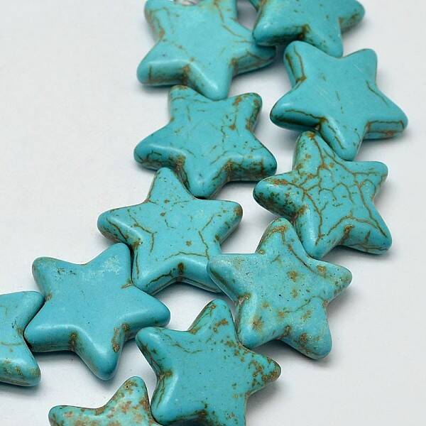 Dyed Synthetic Turquoise Bead Strands