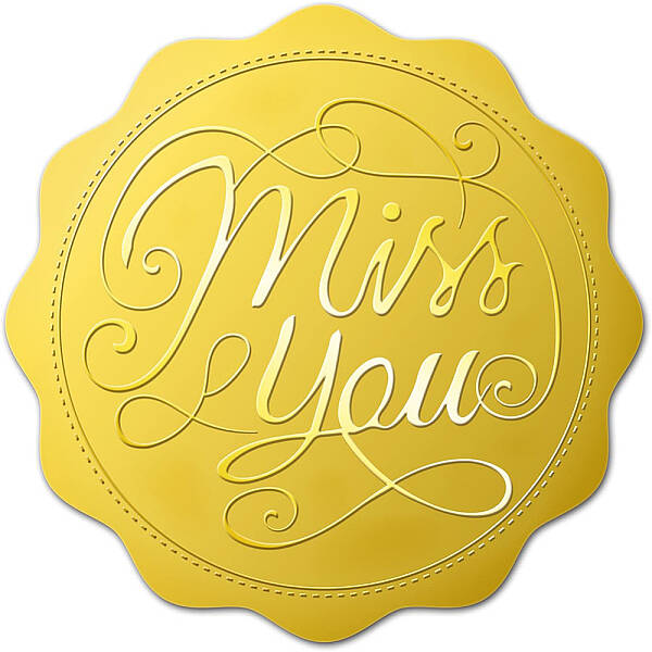 Self Adhesive Gold Foil Embossed Stickers