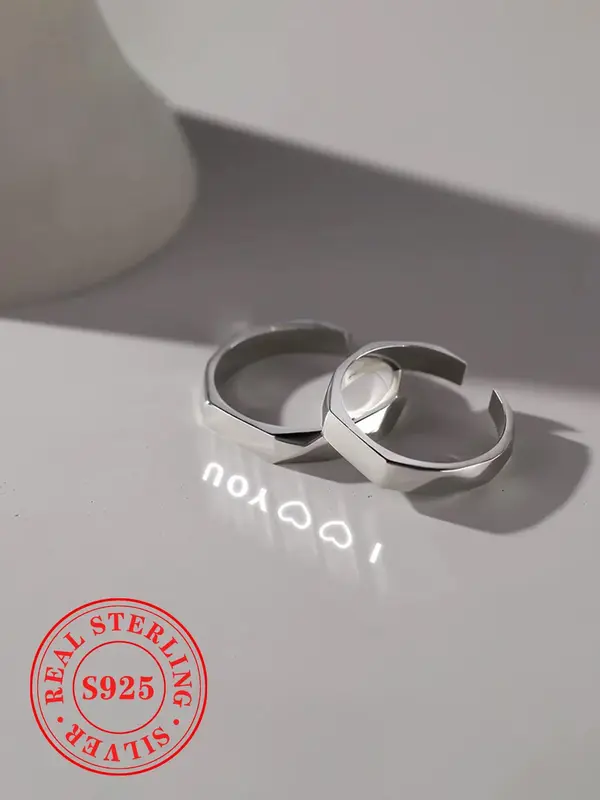 S925 Sterling Silver Couple Ring, Creative Projection Ring, Romantic & Surprise Gift for Wife, Couple, Girlfriend, Birthday G...