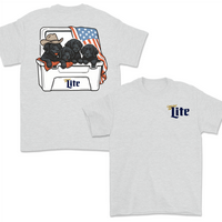 Miller Lite Dogs Beer Tees, 4th Of july T-Shirt, Black Labrador Tshirt, Perfect Beer And Dog Shirt For Men, For Women, Gift F...