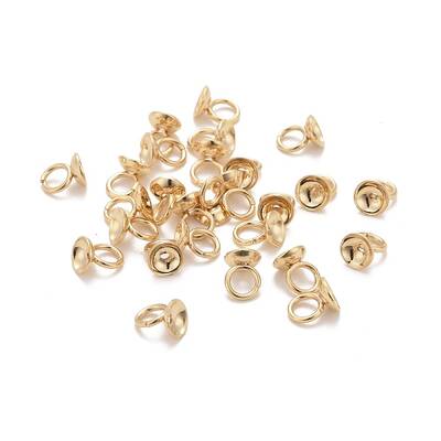 201 Stainless Steel Bead Cap Pendant Bails