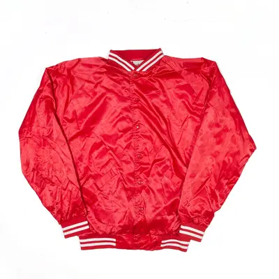 CARDINAL B&J Bomber Satin Jacket Red Mens L